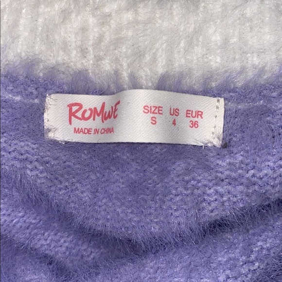 ✿ fluffy cropped purple cardigan (romwe) ✿ - Picture 2 of 2